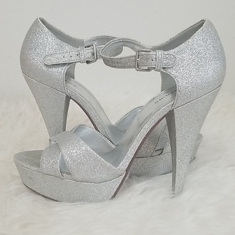 Call It Spring Silver Heel Sandals